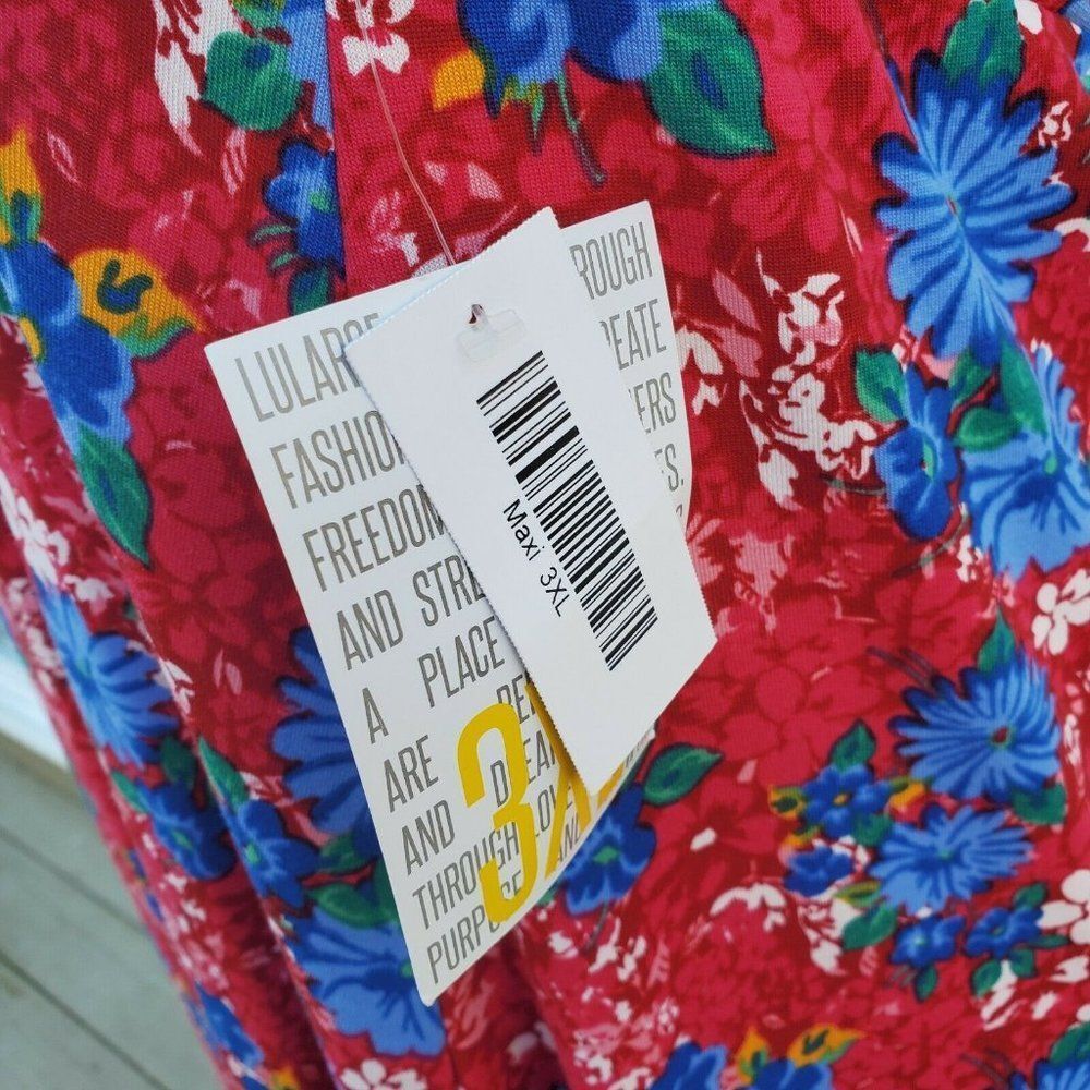 Lot 4 LuLaRoe Maxi Skirt 3XL NWT New with Tag Purple Pink Red Floral Black Dress - Picture 5 of 12